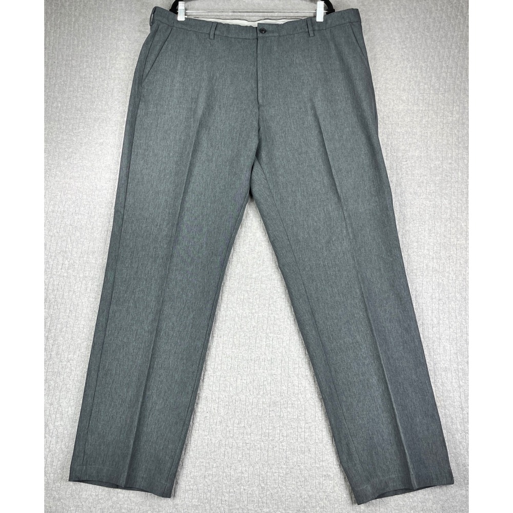 New Greg Norman Ultimate Travel Dress Pants‎ Men 42x32 Grey Performance Stretch